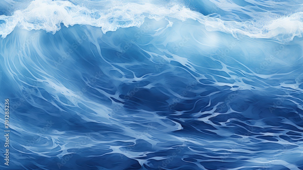 abstract blue color water wave, blue water texture background