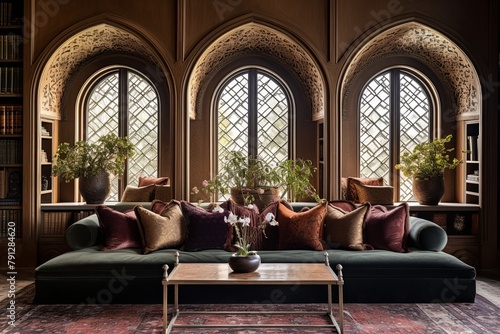 Velvet Cushions & Arabesque Arches: Persian Poetry Inspired Study Room Designs photo