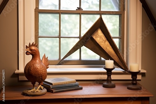 Copper Weathervane and Window Ledge: Revolutionary War Era Study Room Concepts