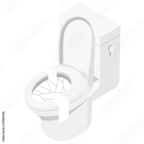 トイレットペーパーがたくさん詰まって流れないトイレ