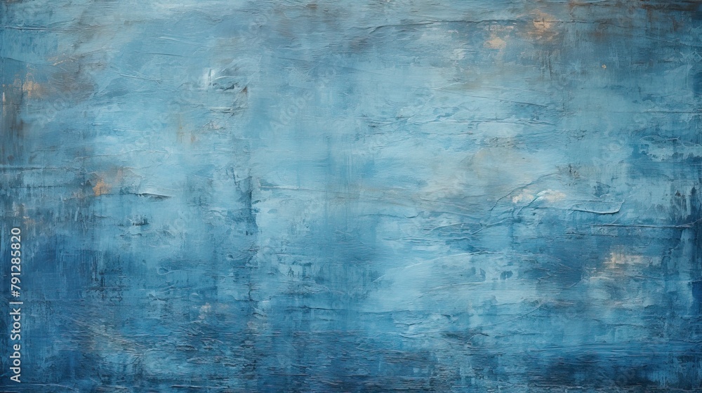 beautiful abstract grungy weathered blue paint wall background