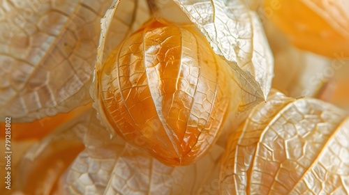 Physalis peruviana. Cape Gooseberry in the detail photo