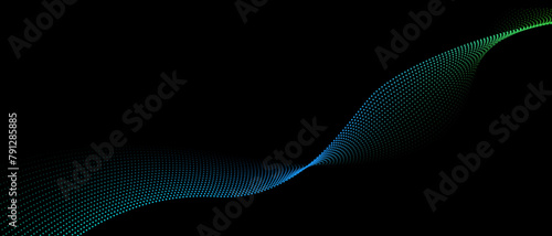 曲線・流線・ウェーブ　バナー背景　グラデーション　2