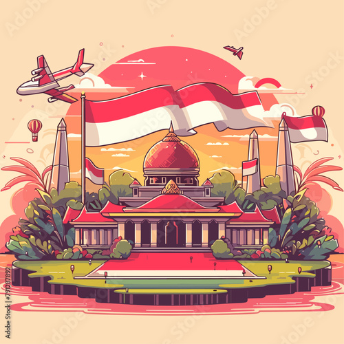 Indonesian national education day illustration - Hari Pendidikan Nasional