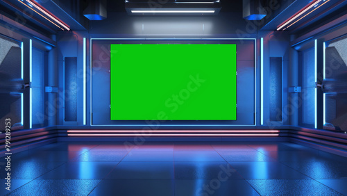 Chroma tv screen studio virtual background © MUS_GRAPHIC