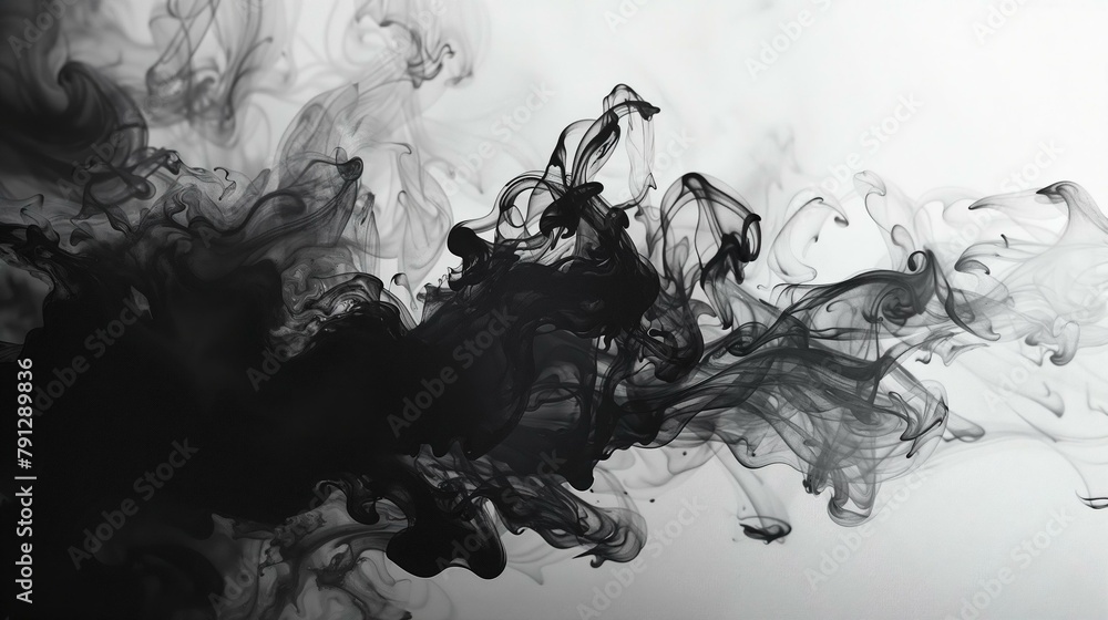 Abstract Monochrome Ink Swirls: Dramatic abstract of black ink swirls in water, capturing fluid motion and elegance.
Abstract Monochrome Ink Swirls: Dramatic abstract of black ink swirls in water, capturing fluid motion and elegance.