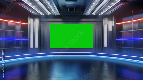 Chroma tv screen studio virtual background