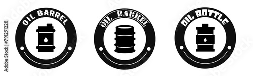 Oil barrel icon vector. Logo design for shop business. Stock vector.