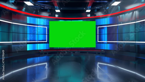 Chroma tv screen studio virtual background photo