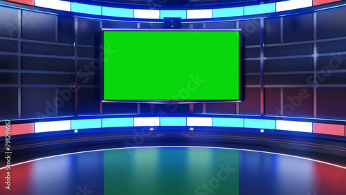 Chroma tv screen studio virtual background