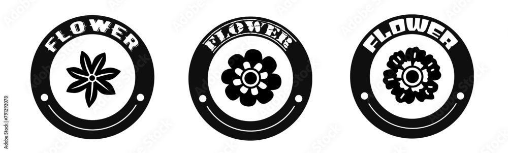 Flower icon vector. Logo design for shop business. Stock vector. Flower icon vector. Logo design for shop business. Stock vector.