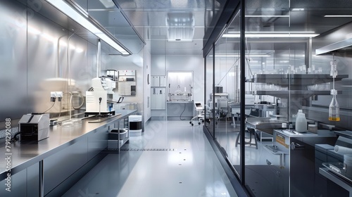 A cutting-edge nanotechnology laboratory  exploring the frontier of materials science and molecular engineering with precision instruments and state-of-the-art research facilities.