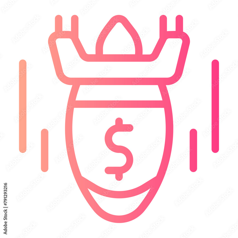 Obraz premium economic crisis gradient icon