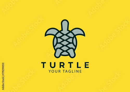 logo design of sea turtle