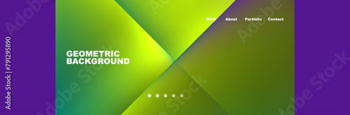 A green and purple geometric background with a purple border featuring a closeup of terrestrial plant leaves with water droplets. The patterns and symmetry create a mesmerizing visual effect