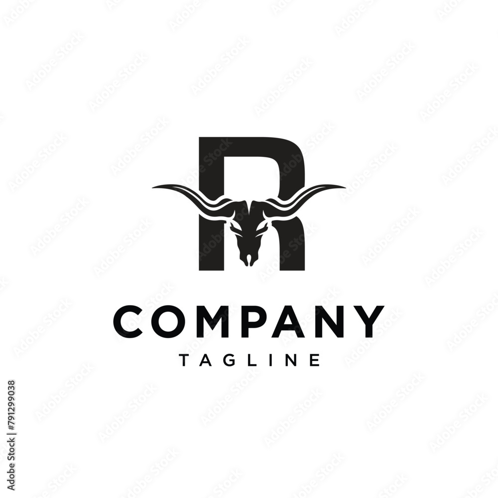 Letter R Longhorn logo icon vector template Letter R Longhorn logo icon vector template