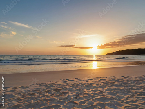 sunset at the tropical beach