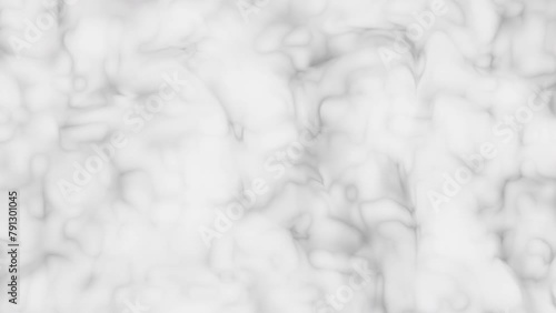 White grey abstract 3d background with dynamic clouds. Seamless looping animation. 4K footage photo