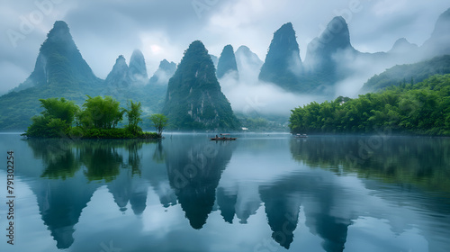 Where Mountains Meet Mist: Guilin's Ethereal Beauty Reflected in Still Waters