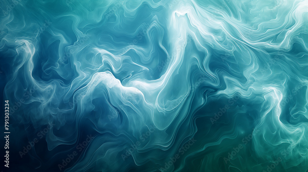 Fototapeta premium The image is a blue and white swirl of water