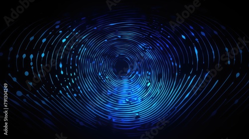 Abstract digital fingerprint pattern representing online identity and security