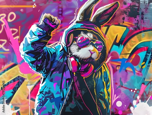 Vibrant Graffiti Street Art...