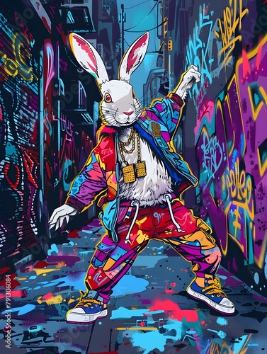 Colorful Costumed Rabbit Ch...
