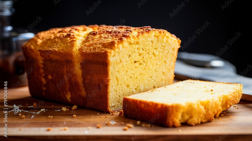 Close-up of gluten-free almond flour bread, showcasing its dense texture and golden crust, on a wooden cutting board. Close-up of gluten-free almond flour bread, showcasing its dense texture and golden crust, on a wooden cutting board.