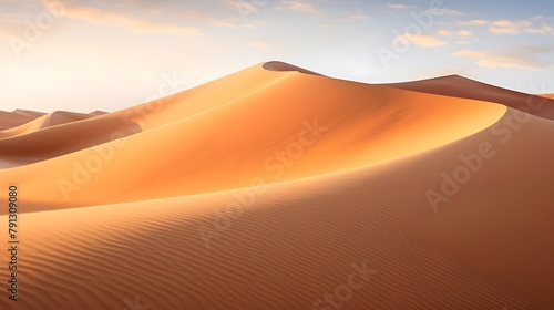 Panorama of the Sahara desert, Morocco. 3d render.