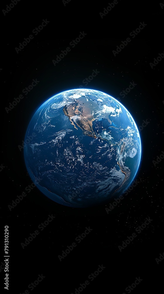 A stunning high-resolution image of planet Earth from space with a starry background emphasizing the beauty of our globe