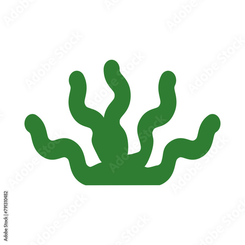 Seaweed Vector Thick Line Filled Colors Icon Design