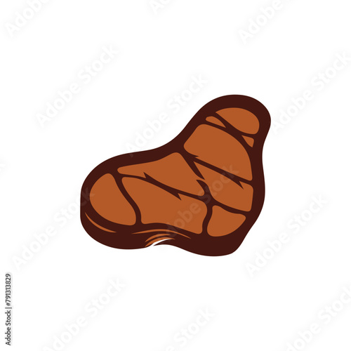 Grilled Steak vector icon