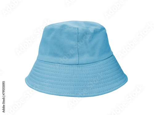 blue bucket hat Isolated on a white background