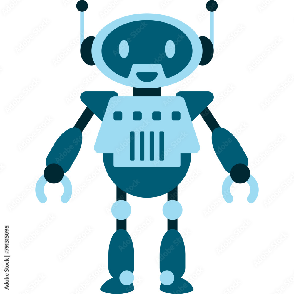 Robot Flat Illustration Robot Flat Illustration