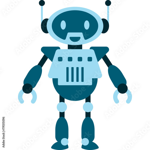 Robot Flat Illustration