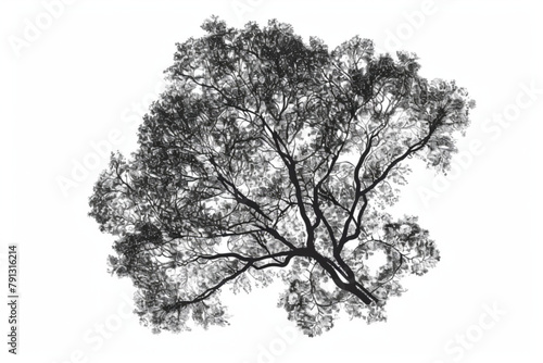 Vector tree top view isolated on white background for landscape plan and architecture layout drawing  elements for environment and garden vector icon  white background  black colour icon