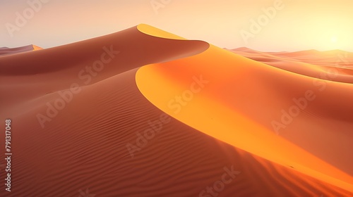 Sand dunes in the Sahara desert  Morocco. 3d render