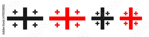 Flag of Georgia. Vector illustration.