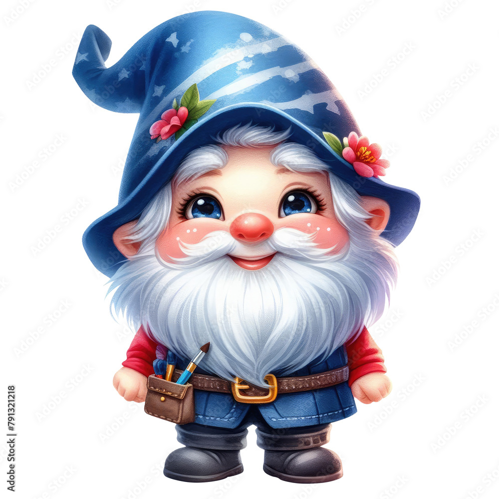 Cute Gnome Job Clipart Illustration