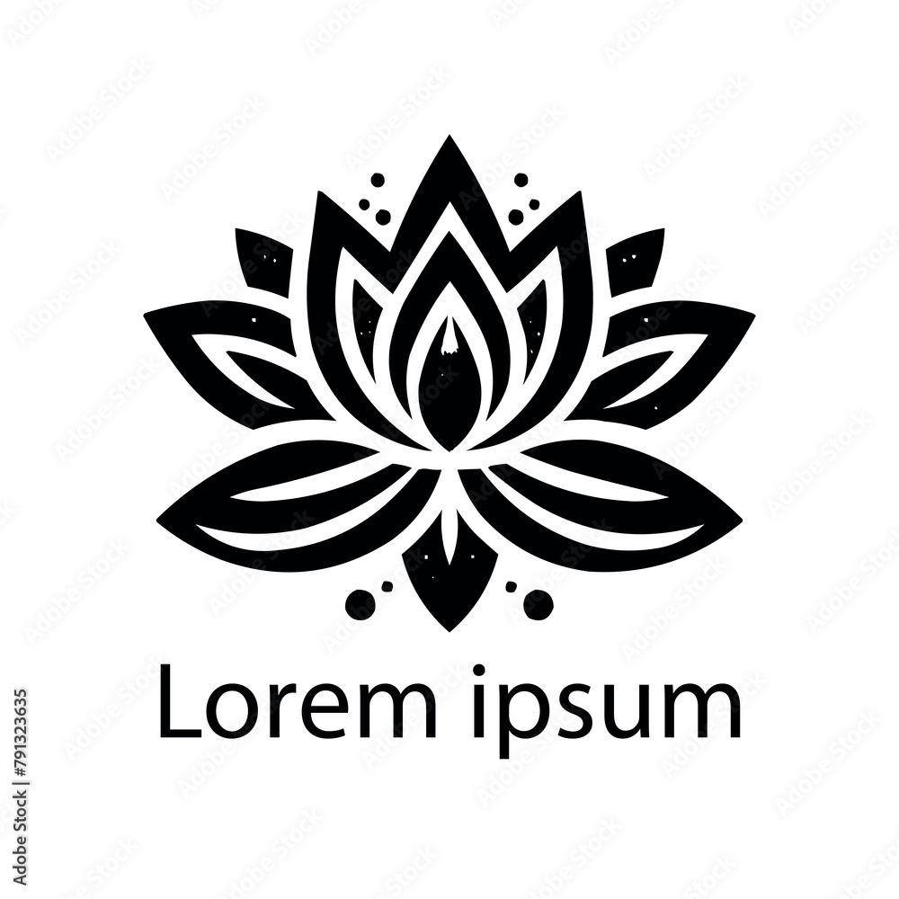 A yoga lotus logo design A yoga lotus logo design