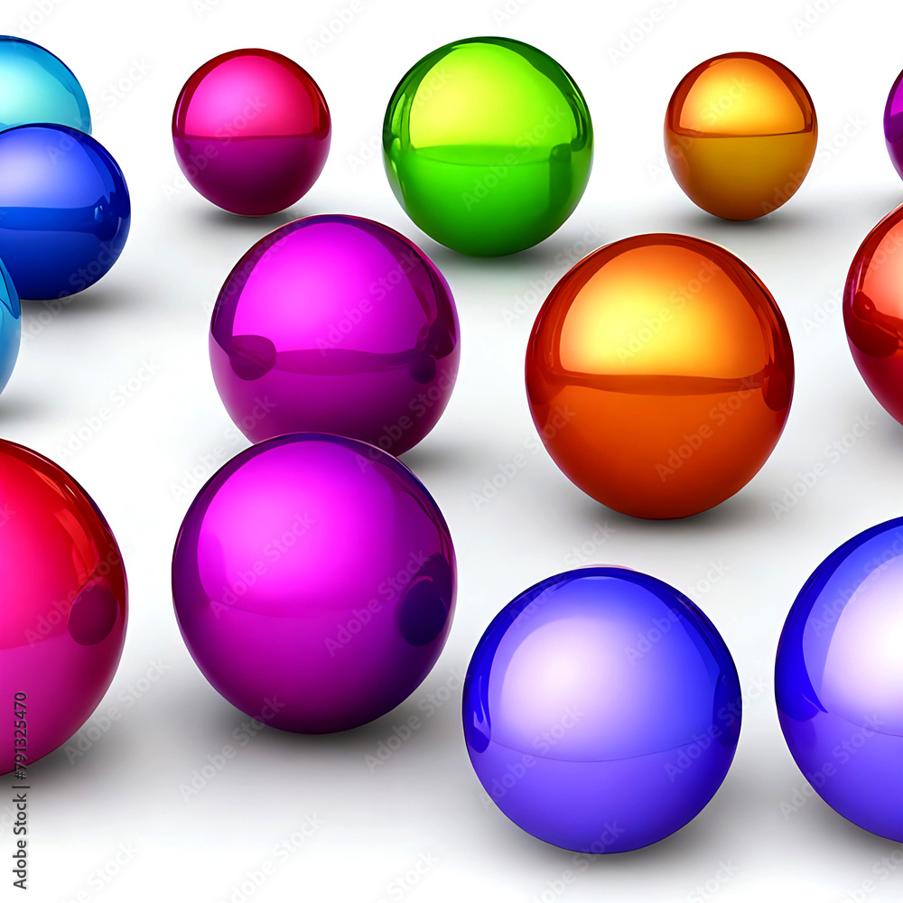 balls isolated on white background