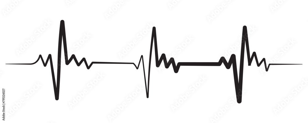 Heartbeat with long line eps10 Heartbeat with long line eps10