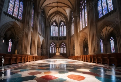 An intricate 8k gothic cathedral interior with soa (19) photo