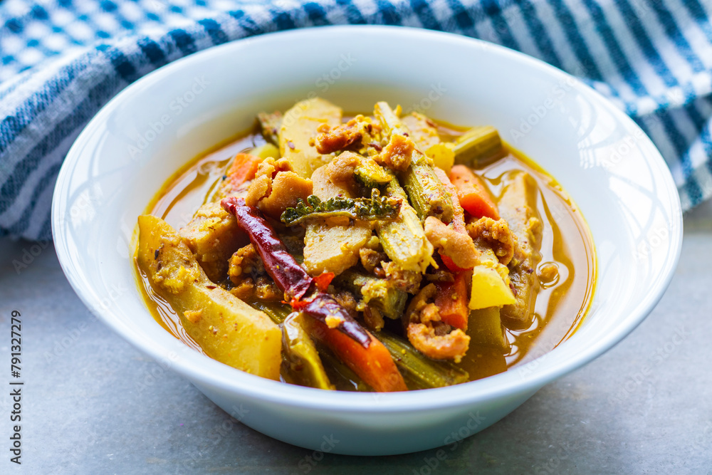 selective focus of famous Bengali recipe selective focus of famous Bengali recipe