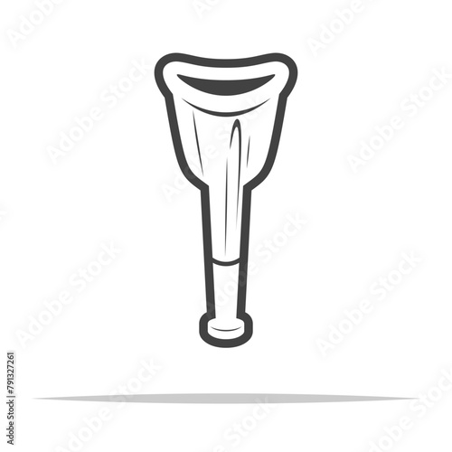 Pirate peg leg icon transparent vector isolated