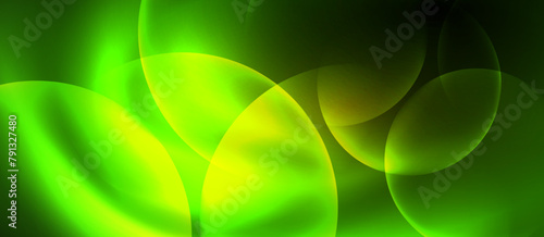 An electric blue background with glowing circles resembling water droplets, inspired by the symmetry of terrestrial plant patterns. A grassy design that mimics nature with a touch of art and graphics