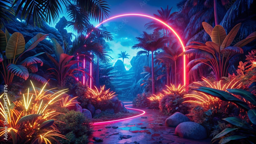 Neon Tropical outdoors foliage nature Neon Tropical outdoors foliage nature