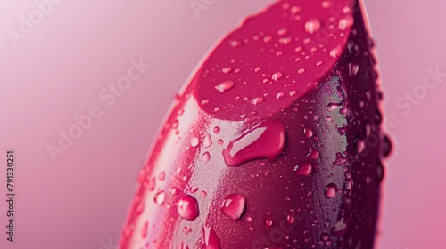 close up of pink lipstick for a make up commercial photo