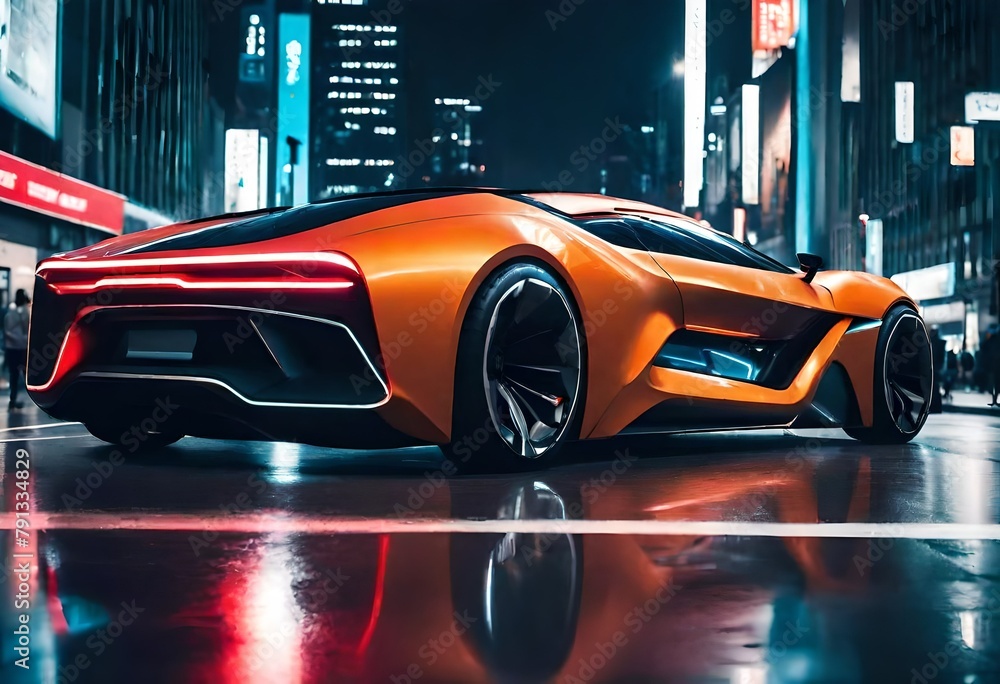 Obraz premium car in the night