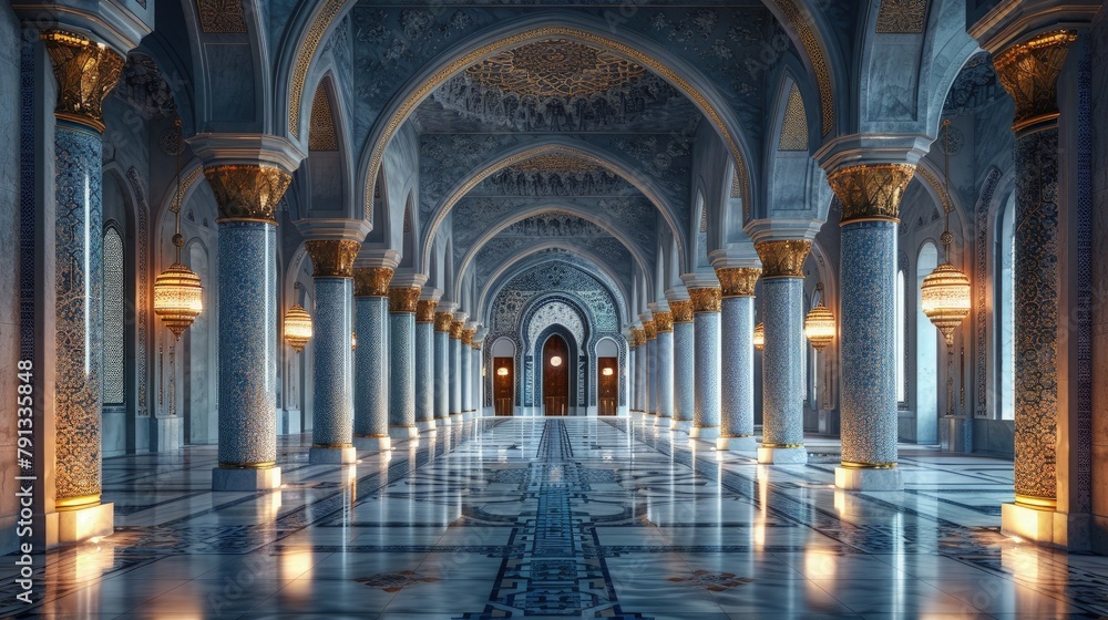 Predawn Serenity in Mosque